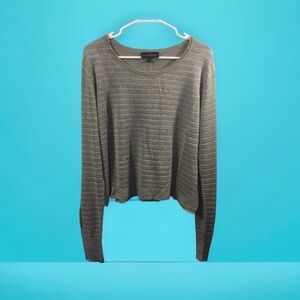 Lane Bryant Metallic Cropped Sweater NWT 22 24 3X Gray Silver Women’s